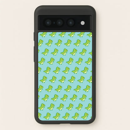 Green Dinosaurs Pattern - Dinosaurs  - Dinosaurs Phone Case for Google Pixel 7 Pro