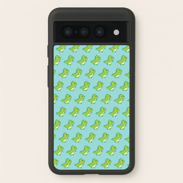 Green Dinosaurs Pattern - Dinosaurs  - Dinosaurs Phone Case for Google Pixel 7 Pro