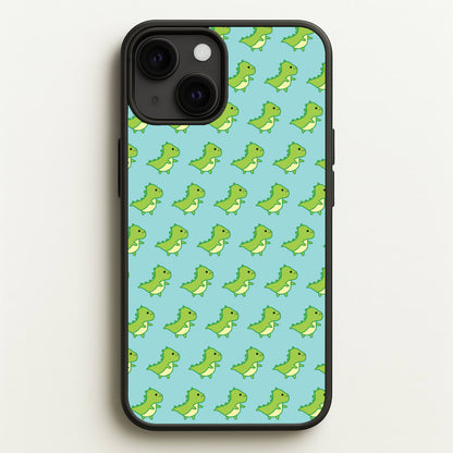 Green Dinosaurs Pattern - Dinosaurs  - Dinosaurs Phone Case for iPhone 13 Mini