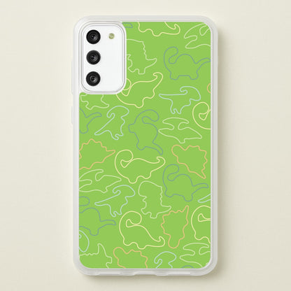 Outline Pattern - Dinosaurs  - Dinosaurs Phone Case for Galaxy S20