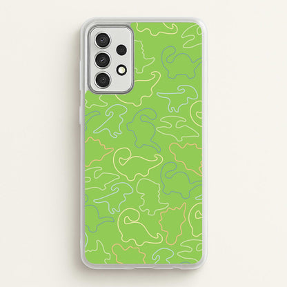 Outline Pattern - Dinosaurs  - Dinosaurs Phone Case for Galaxy A52 / A52s