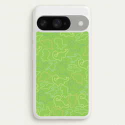 Outline Pattern - Dinosaurs Phone Case for Google Pixel 10 / 10 Pro