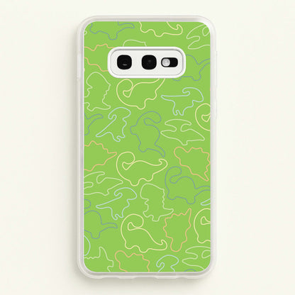 Outline Pattern - Dinosaurs  - Dinosaurs Phone Case for Galaxy S10e