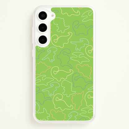 Outline Pattern - Dinosaurs  - Dinosaurs Phone Case for Galaxy S23