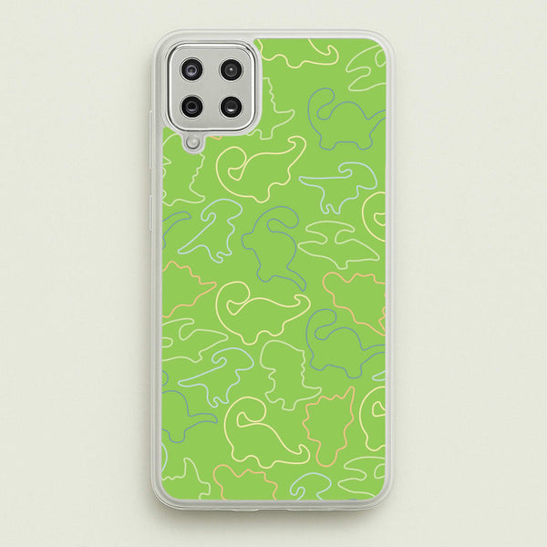 Outline Pattern - Dinosaurs  - Dinosaurs Phone Case for Galaxy A12