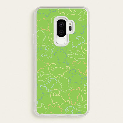Outline Pattern - Dinosaurs  - Dinosaurs Phone Case for Galaxy S9 Plus