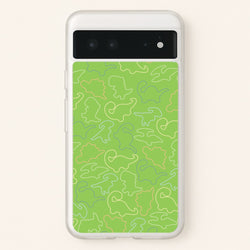 Outline Pattern - Dinosaurs  - Dinosaurs Phone Case for Google Pixel 6