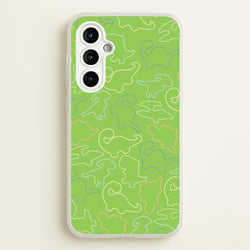 Outline Pattern - Dinosaurs  - Dinosaurs Phone Case for Galaxy A54
