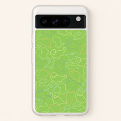 Outline Pattern - Dinosaurs  - Dinosaurs Phone Case for Google Pixel 8 Pro