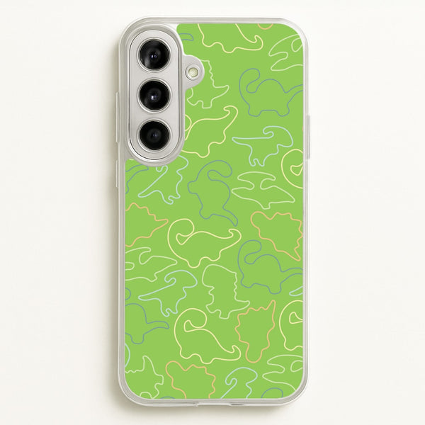 Outline Pattern - Dinosaurs  - Dinosaurs Phone Case for Galaxy A56