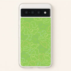 Outline Pattern - Dinosaurs  - Dinosaurs Phone Case for Google Pixel 7 Pro