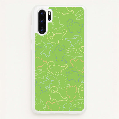 Outline Pattern - Dinosaurs  - Dinosaurs Phone Case for Huawei P30 Pro