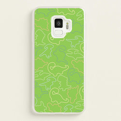 Outline Pattern - Dinosaurs  - Dinosaurs Phone Case for Galaxy S9