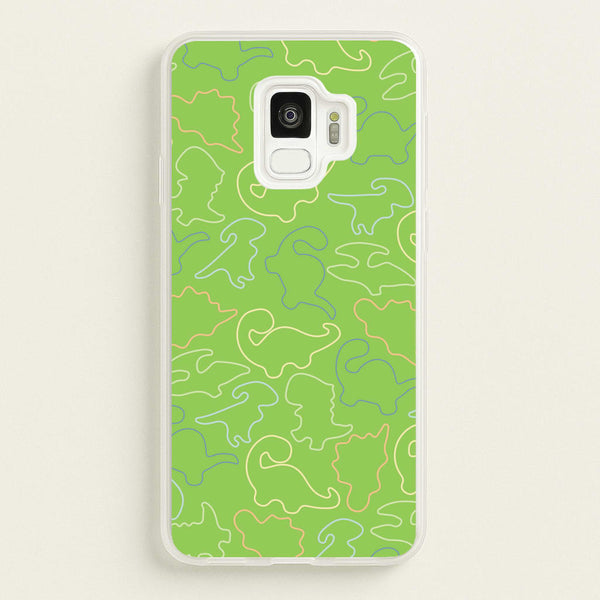 Outline Pattern - Dinosaurs  - Dinosaurs Phone Case for Galaxy S9