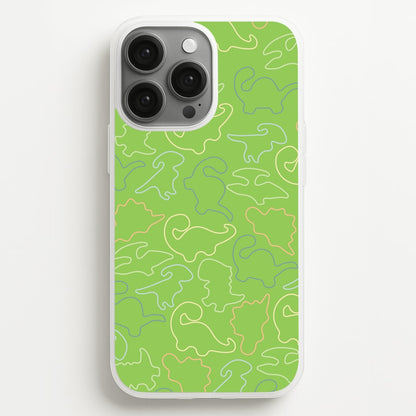 Outline Pattern - Dinosaurs  - Dinosaurs Phone Case for iPhone 13 Pro Max