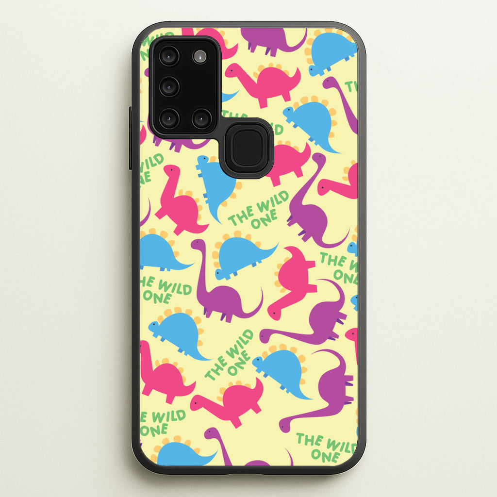 The Wild One - Dinosaurs  - Dinosaurs Phone Case for Galaxy A21s
