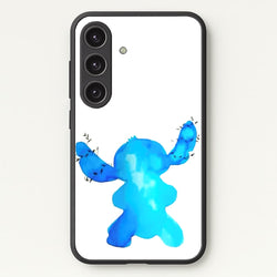 Watercolour Blue Alien Disney  - Disney Phone Case for Galaxy S24