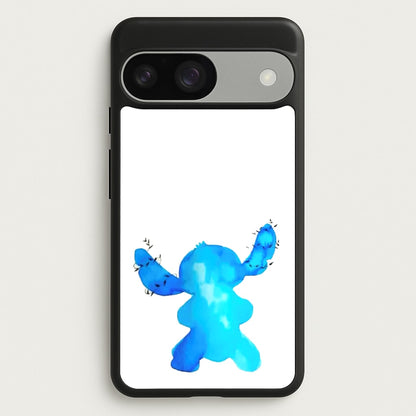 Watercolour Blue Alien Disney  - Disney Phone Case for Google Pixel 9 / 9 Pro