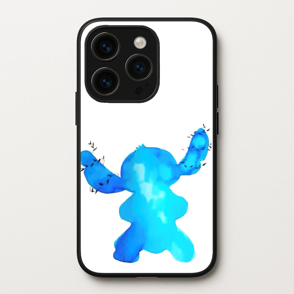 Watercolour Blue Alien Disney  - Disney Phone Case for iPhone 14 Pro Max