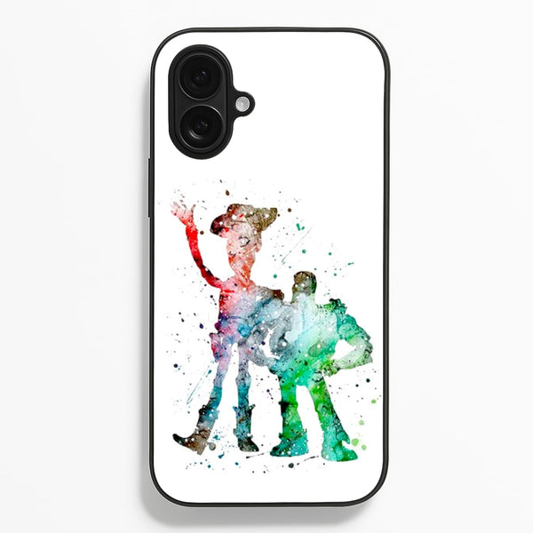 Watercolour Woody & Buzz A Story of Toys Fairytale  - Disney Phone Case for iPhone 16 Plus