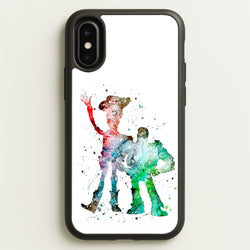 Watercolour Woody & Buzz A Story of Toys Fairytale  - Disney Phone Case for iPhone X / XS