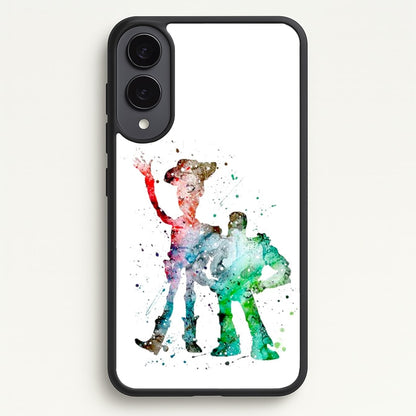 Watercolour Woody & Buzz A Story of Toys Fairytale  - Disney Phone Case for Galaxy S25 Edge