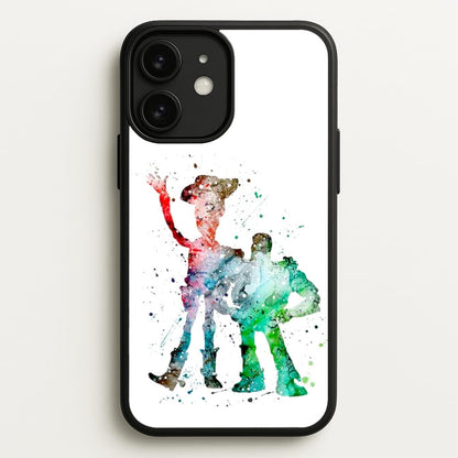 Watercolour Woody & Buzz A Story of Toys Fairytale  - Disney Phone Case for iPhone 11