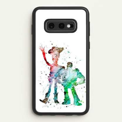 Watercolour Woody & Buzz A Story of Toys Fairytale  - Disney Phone Case for Galaxy S10e