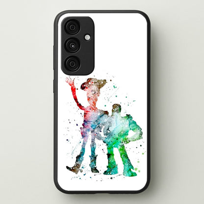 Watercolour Woody & Buzz A Story of Toys Fairytale  - Disney Phone Case for Galaxy A35