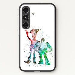 Watercolour Woody & Buzz A Story of Toys Fairytale  - Disney Phone Case for Galaxy S24