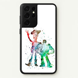 Watercolour Woody & Buzz A Story of Toys Fairytale  - Disney Phone Case for Galaxy S21 Ultra