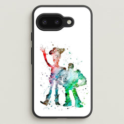 Watercolour Woody & Buzz A Story of Toys Fairytale  - Disney Phone Case for Google Pixel 9a