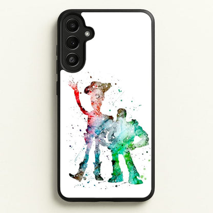Watercolour Woody & Buzz A Story of Toys Fairytale  - Disney Phone Case for Galaxy A34