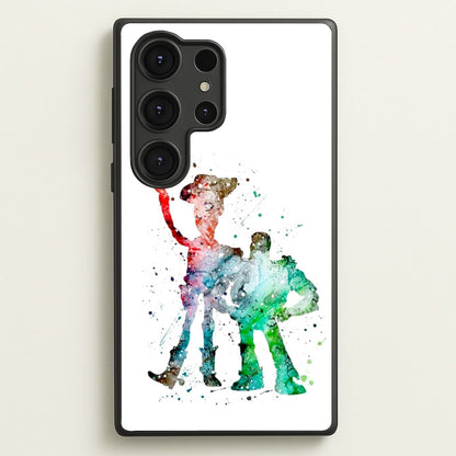 Watercolour Woody & Buzz A Story of Toys Fairytale  - Disney Phone Case for Galaxy S25 Ultra
