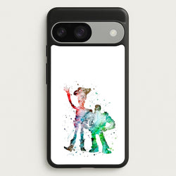 Watercolour Woody & Buzz A Story of Toys Fairytale  - Disney Phone Case for Google Pixel 9 / 9 Pro