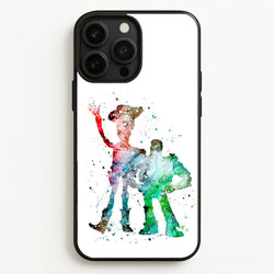 Watercolour Woody & Buzz A Story of Toys Fairytale  - Disney Phone Case for iPhone 13 Pro Max