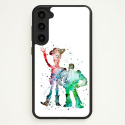 Watercolour Woody & Buzz A Story of Toys Fairytale  - Disney Phone Case for Galaxy S23