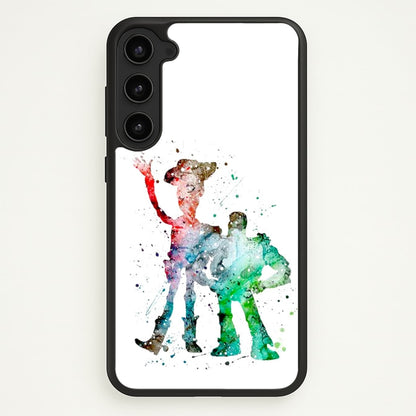Watercolour Woody & Buzz A Story of Toys Fairytale  - Disney Phone Case for Galaxy S23