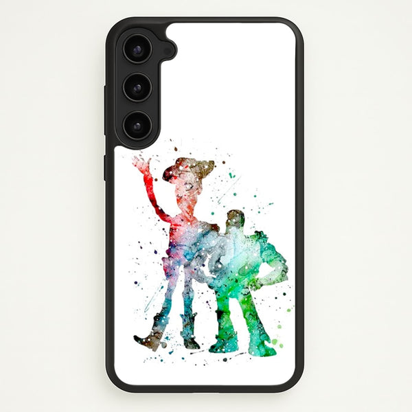 Watercolour Woody & Buzz A Story of Toys Fairytale  - Disney Phone Case for Galaxy S23