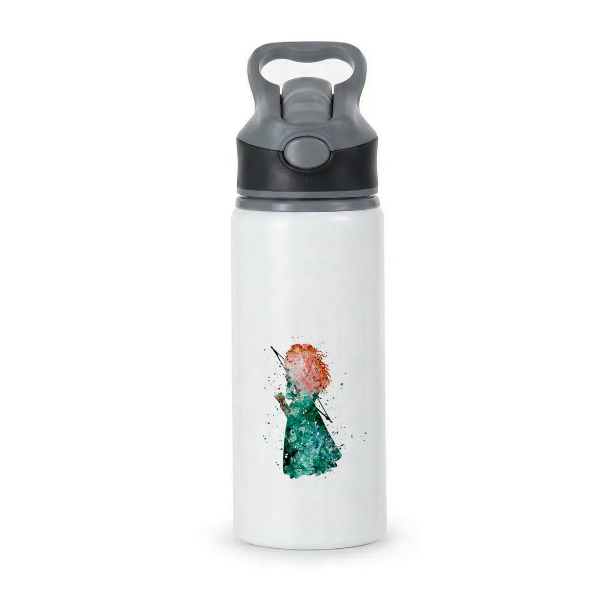 Watercolour Princess Merida Brave Fairytale Active Water Bottle