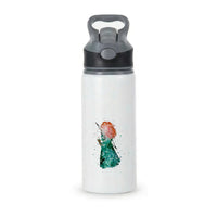 Watercolour Princess Merida Brave Fairytale Active Water Bottle