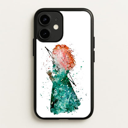 Watercolour Princess Merida Brave Fairytale  - Disney Phone Case for iPhone 12 / 12 Pro