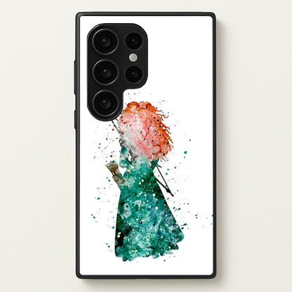 Watercolour Princess Merida Brave Fairytale  - Disney Phone Case for Galaxy S24 Ultra