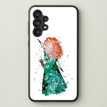 Watercolour Princess Merida Brave Fairytale  - Disney Phone Case for Galaxy A13