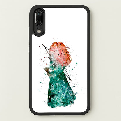 Watercolour Princess Merida Brave Fairytale  - Disney Phone Case for Huawei P20