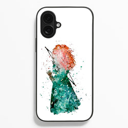 Watercolour Princess Merida Brave Fairytale  - Disney Phone Case for iPhone 16 Plus