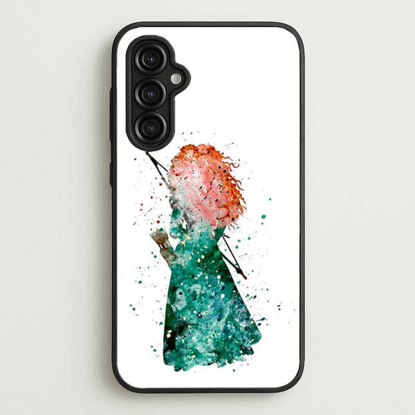 Watercolour Princess Merida Brave Fairytale  - Disney Phone Case for Galaxy A14