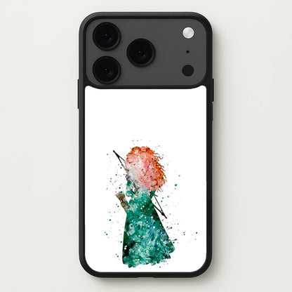 Watercolour Princess Merida Brave Fairytale Phone Case for iPhone 17 Pro