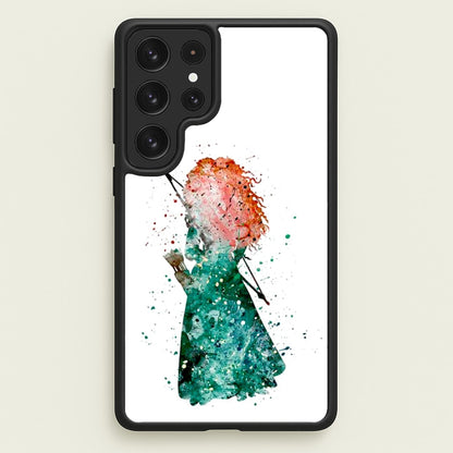 Watercolour Princess Merida Brave Fairytale  - Disney Phone Case for Galaxy S23 Ultra
