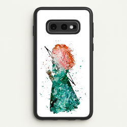 Watercolour Princess Merida Brave Fairytale  - Disney Phone Case for Galaxy S10e